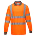 Miniatyrbilde 1 av 2: Portwest Mens Hi-Vis Long-Sleeved Safety Polo Shirt