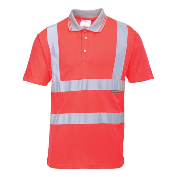 Portwest Hi-Vis poloshirt til mænd Red S