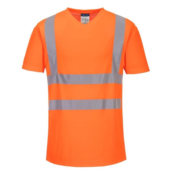Portwest Mens Hi-Vis Mesh Insert Comfort Safety T-Shirt