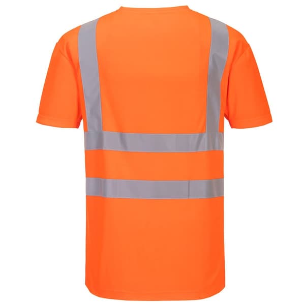 Portwest Mens Hi-Vis Mesh Insert Comfort Safety T-Shirt