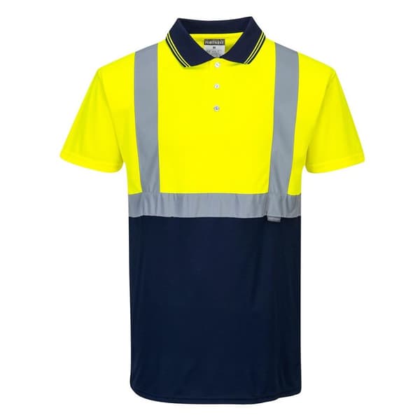 Portwest Kontrastfärgad Hi-Vis-polo för herrar