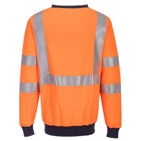 Portwest Flammebestandig sikkerhedssweatshirt til mænd med høj lysstyrke