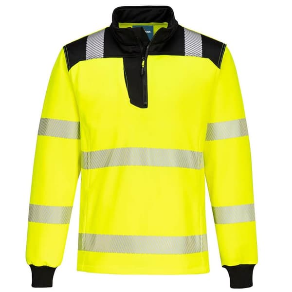 Portwest Unisex Adult PW3 High-Vis Sweatshirt Yellow/Black S