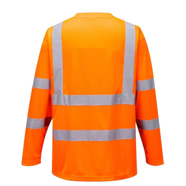 Portwest Mens Hi-Vis långärmad säkerhets-T-Shirt