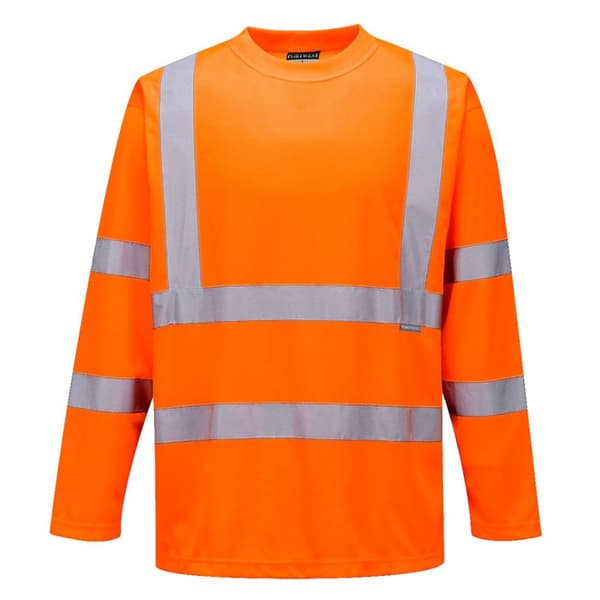 Portwest Mens Hi-Vis långärmad säkerhets-T-Shirt