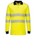 Miniatyrbillede 1 af 2: Portwest PW3 flammebestandig højvis-poloshirt med lange ærmer til mænd