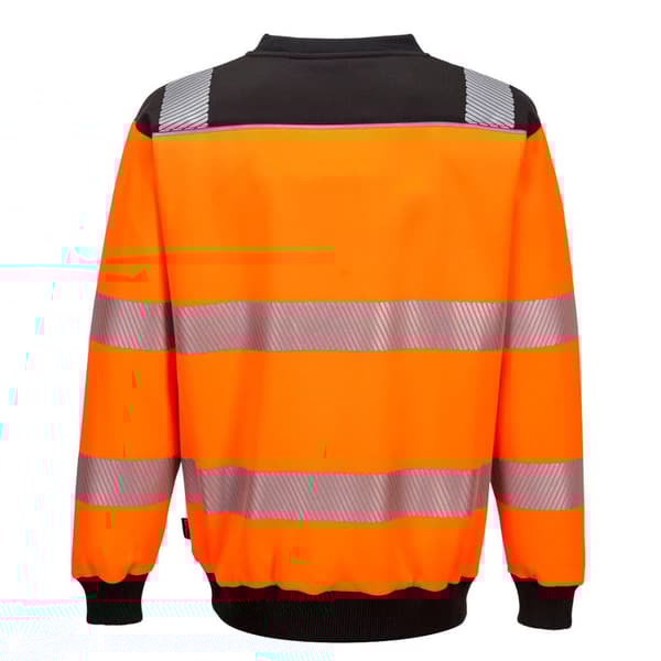 Portwest PW3 sikkerheds sweatshirt til mænd med højvisende farve