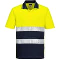 Miniatyrbillede 1 af 2: Portwest Kontrastfarvet letvægts hivis-poloshirt til mænd