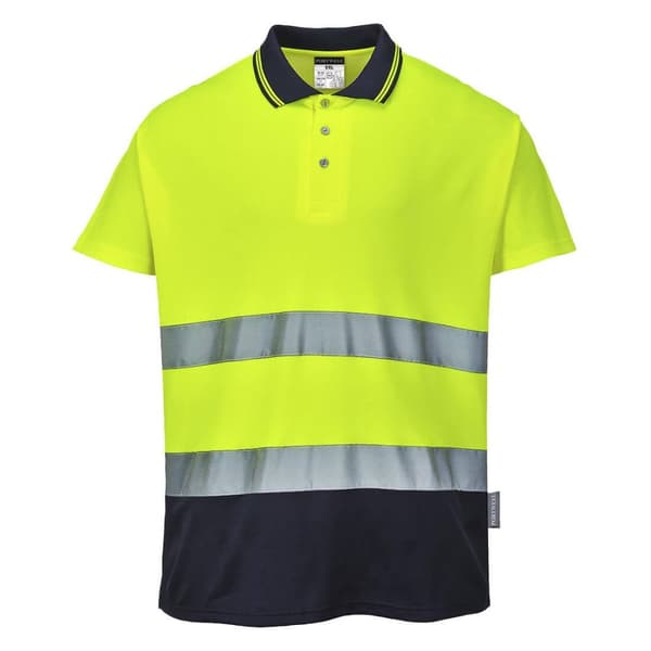 Portwest Kontrastfärgad Hi-Vis Comfort-polotröja för män