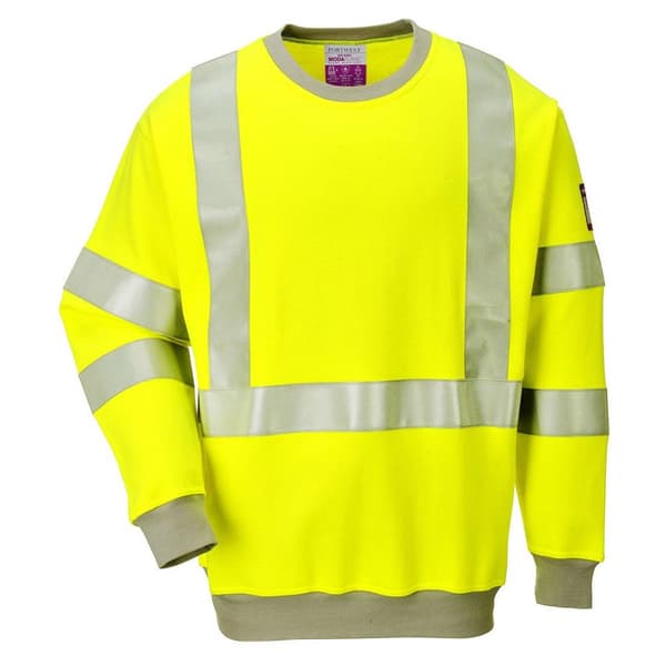 Portwest Flammebestandig Hi-Vis-sweatshirt til mænd