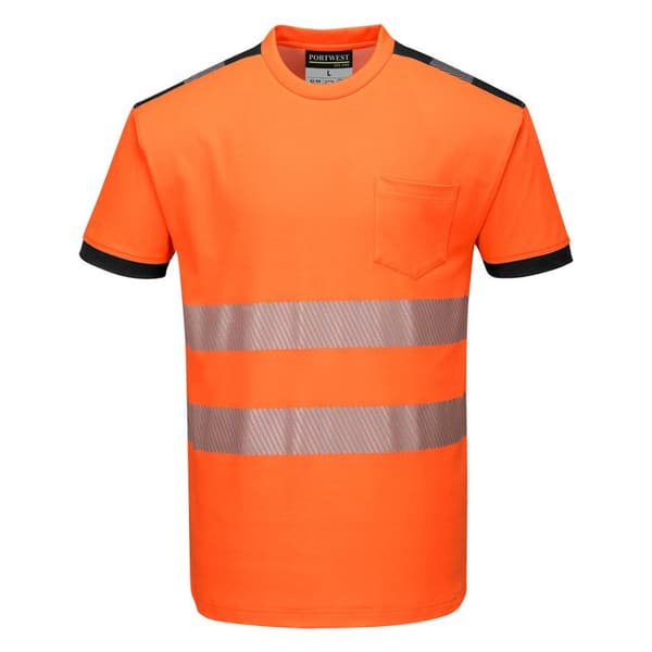 Portwest Herre Hi-Vis sikkerheds-T-shirt til mænd