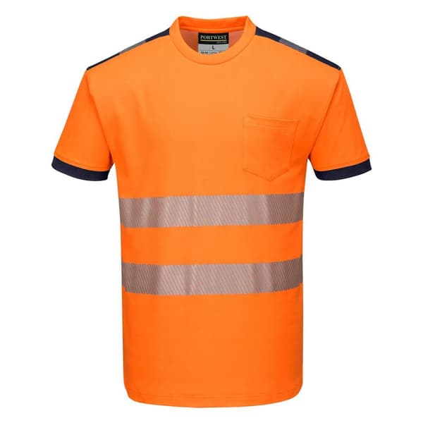 Portwest Herre Hi-Vis sikkerheds-T-shirt til mænd