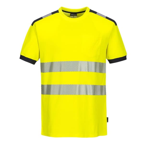 Portwest Mens PW3 Cotton Hi-Vis Comfort T-Shirt