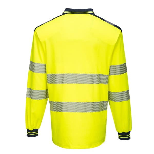 Portwest PW3 Hi-Vis Comfort långärmad pikétröja för herrar