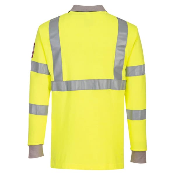 Portwest Hi-Vis flamresistent antistatisk långärmad polotröja för män