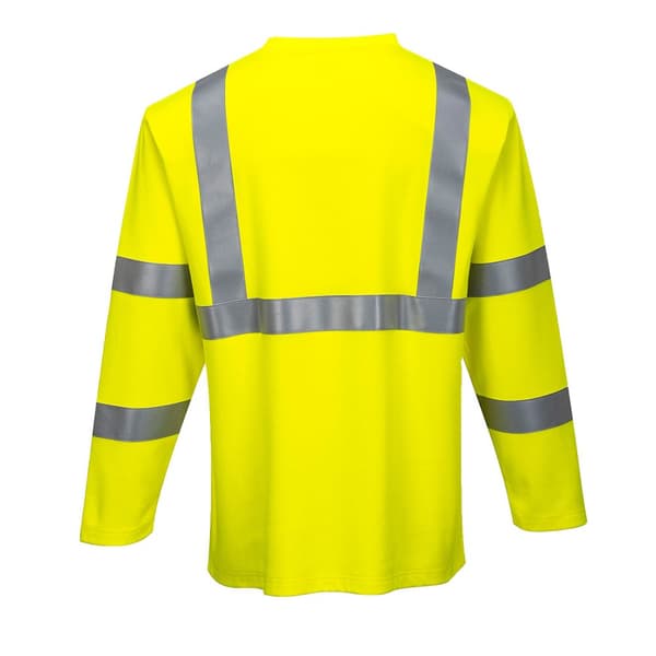 Portwest Hi-Vis flamskyddad långärmad T-shirt för män
