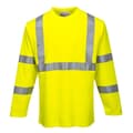 Miniatyrbillede 1 af 2: Portwest Hi-Vis flammebestandig langærmet T-shirt med lange ærmer til mænd