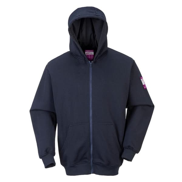 Portwest FR81 Hooded Hoodie med hel dragkedja för män