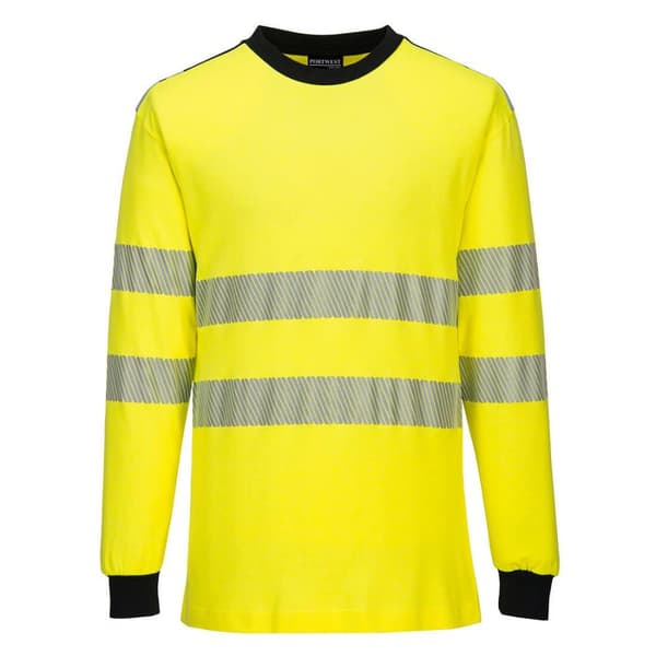Portwest PW3 Flamresistent Hi-Vis långärmad T-shirt för män