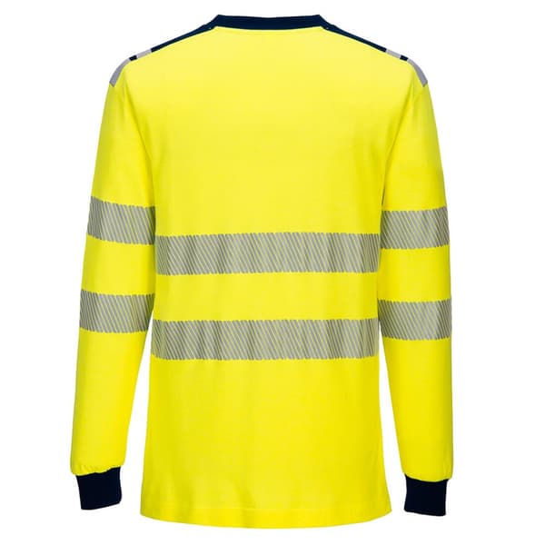 Portwest PW3 Flamresistent Hi-Vis långärmad T-shirt för män