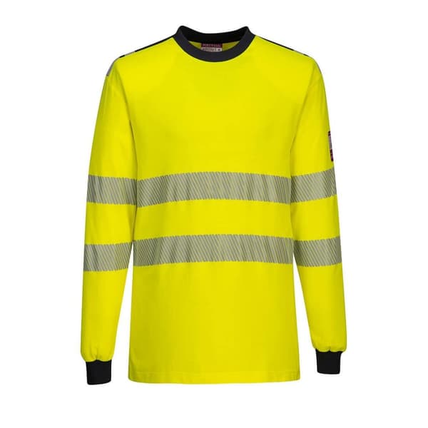 Portwest PW3 Flamresistent Hi-Vis långärmad T-shirt för män