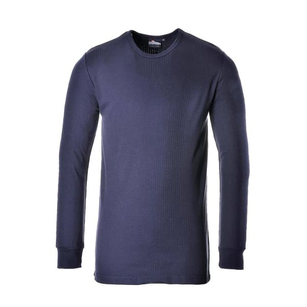 Portwest Mens Thermal Long-Sleeved T-Shirt Navy S