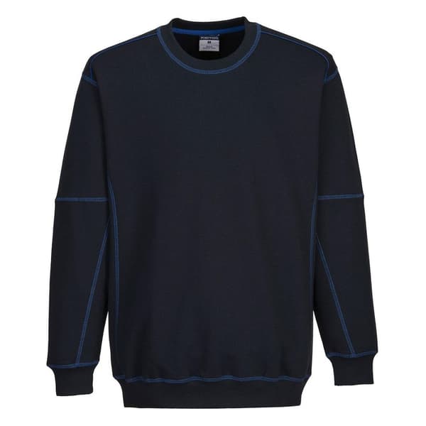 Portwest Mens Essential Two Tone Sweatshirt Navy/Royal Blue S
