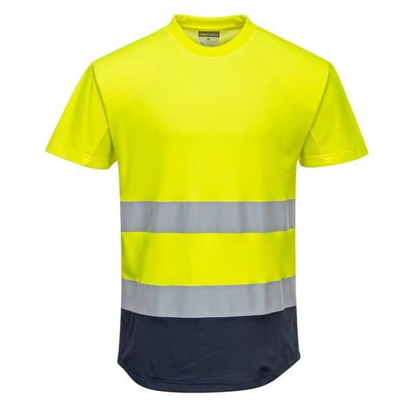 Portwest Kontrastfarvet Hi-Vis T-shirt til mænd