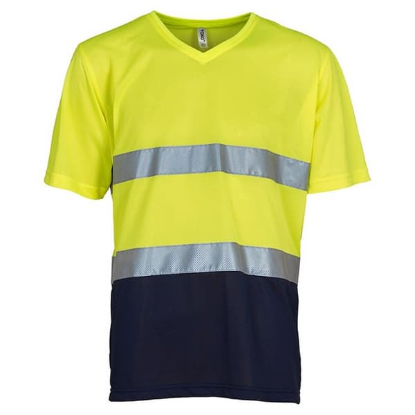 Yoko Mens Hi-Vis Lightweight V Neck T-Shirt