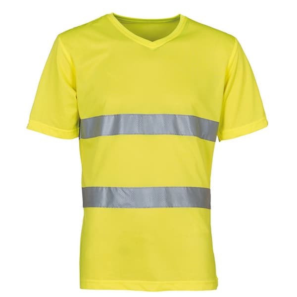 Yoko Mens Hi-Vis Lightweight V Neck T-Shirt