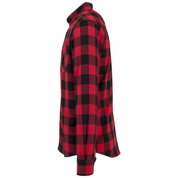 Build Your Brand Ternet flannelskjorte til mænd