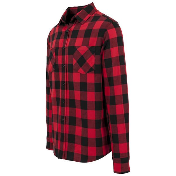 Build Your Brand Ternet flannelskjorte til mænd