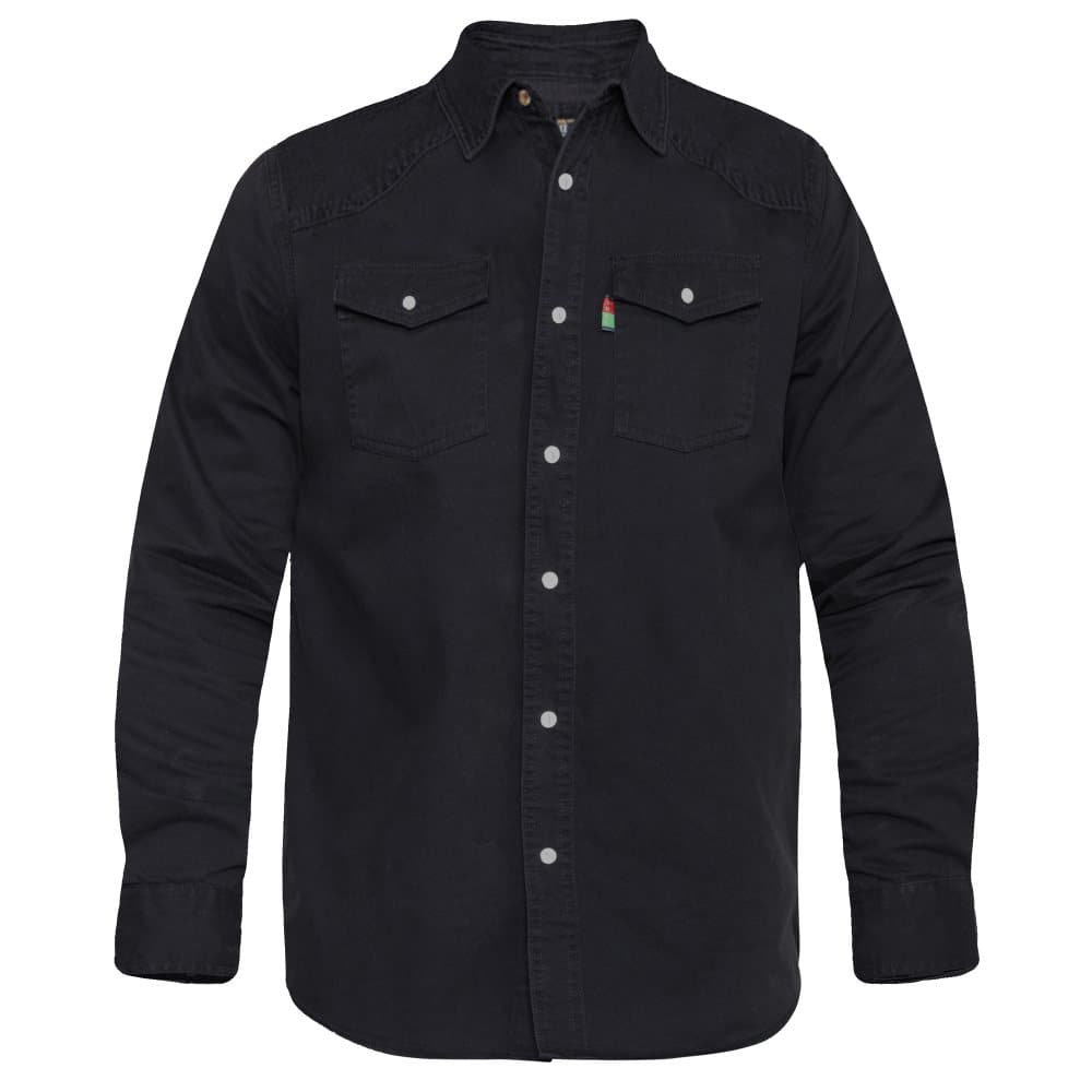 Duke Kingsize västerländsk denimskjorta för män