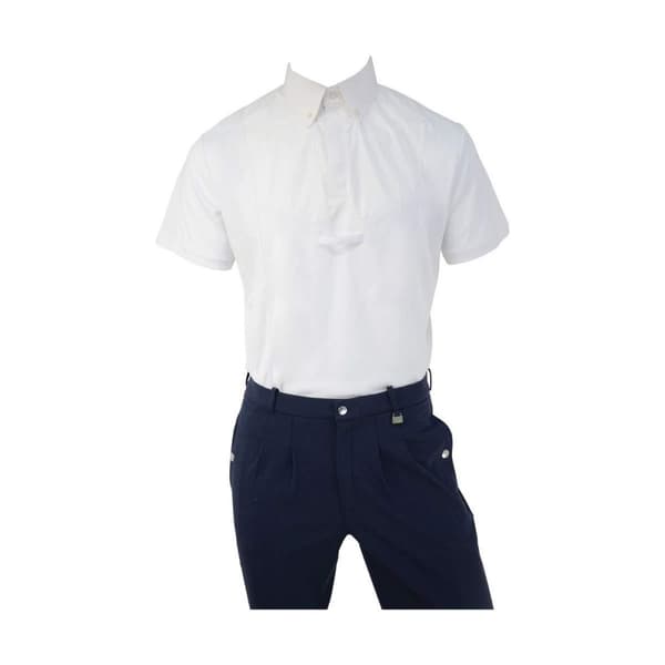 HyFASHION Hadleigh kortærmet skjorte med slips til mænd White L