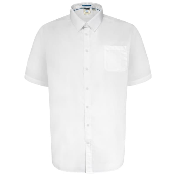 Duke Mens D555 Delmar Kingsize Short-Sleeved Shirt White 4XL