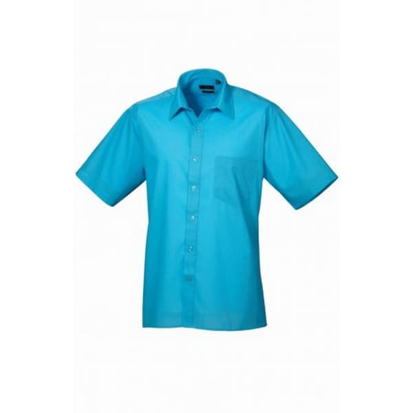 Premier Mens Short Sleeve Poplin Shirt