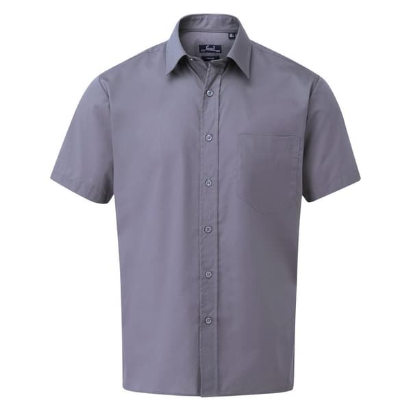 Premier Mens Short Sleeve Poplin Shirt