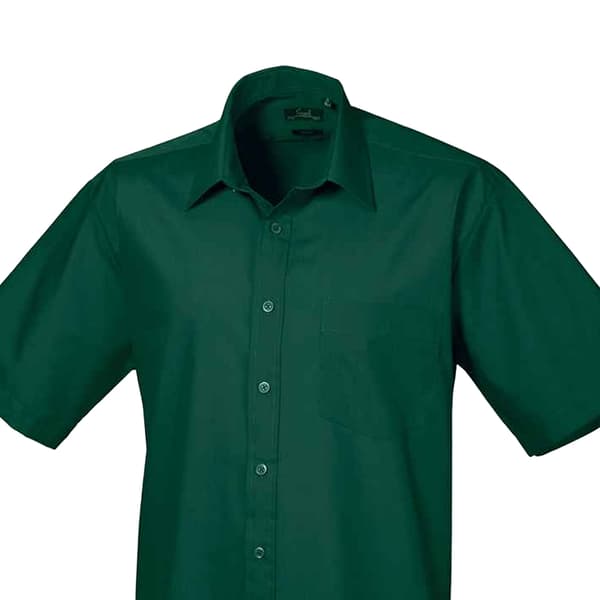 Premier Mens Short Sleeve Poplin Shirt