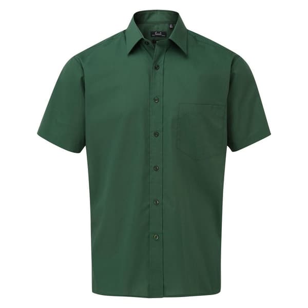 Premier Mens Short Sleeve Poplin Shirt