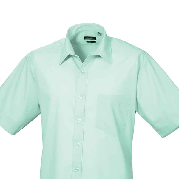Premier Mens Short Sleeve Poplin Shirt