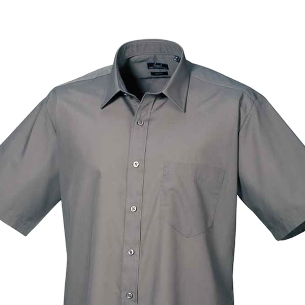 Premier Mens Short Sleeve Poplin Shirt