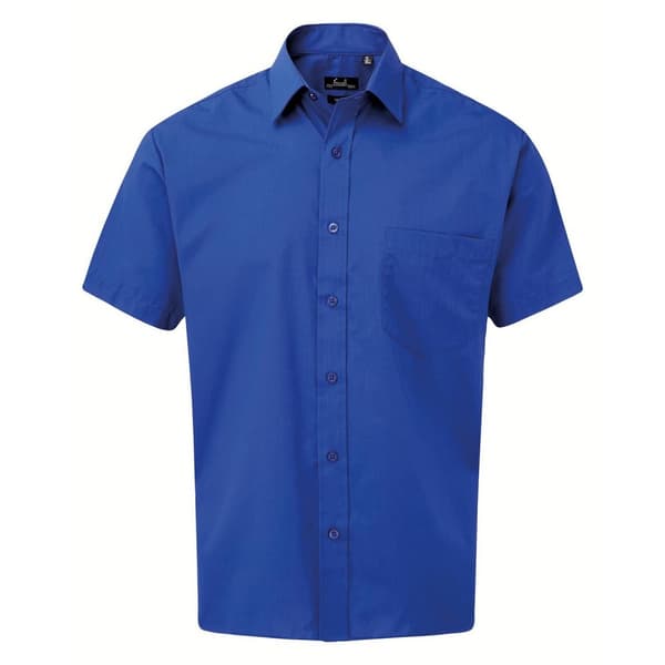 Premier Mens Short Sleeve Poplin Shirt