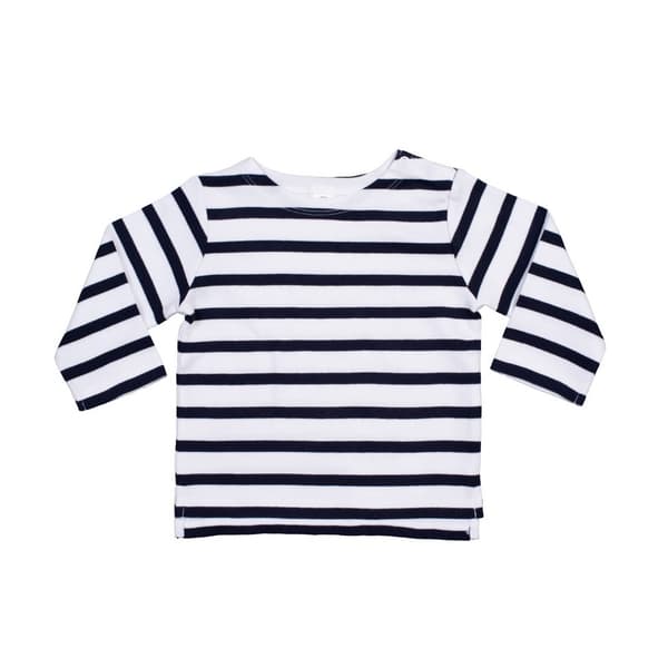 Babybugz Baby Breton Top White/Nautical Navy 18-24 Months