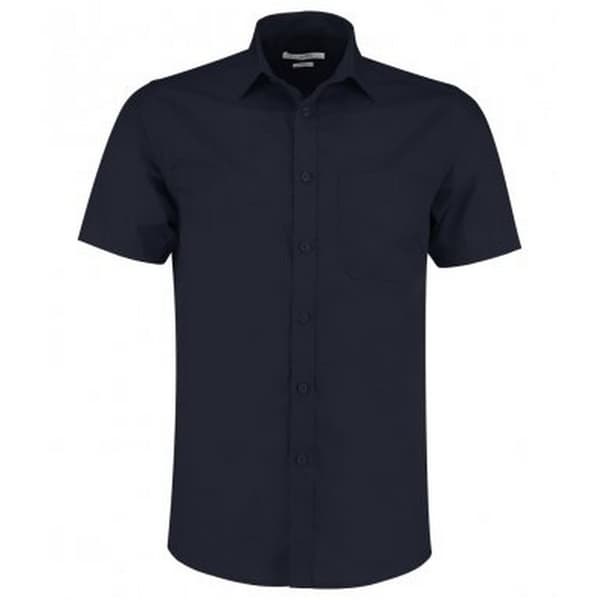 Kustom Kit Kortärmad skräddarsydd skjorta i poplin för män