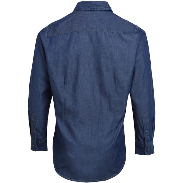 Premier Mens Jeans Stitch Long Sleeve Denim Shirt