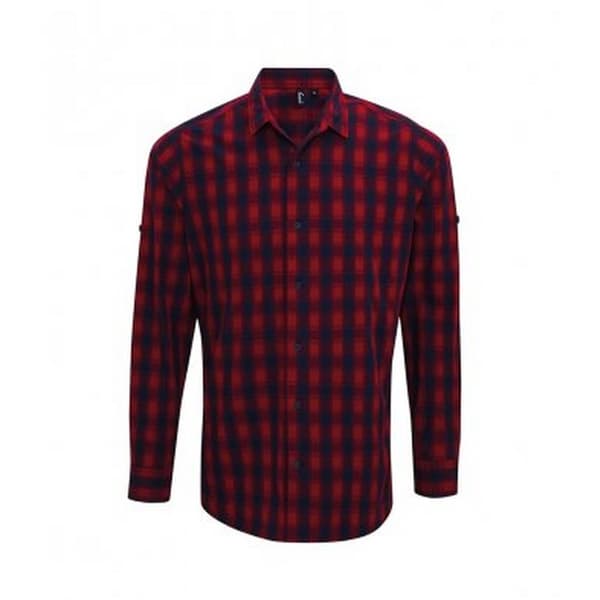 Premier Mens Mulligan Check Long Sleeve Shirt
