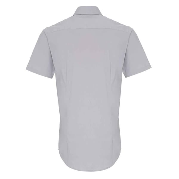 Premier Mens Stretch Fit Poplin Short Sleeve Shirt