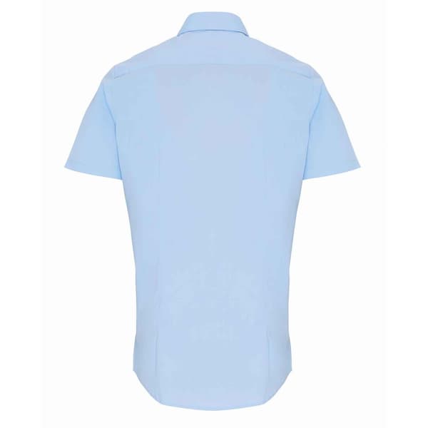 Premier Mens Stretch Fit Poplin Short Sleeve Shirt