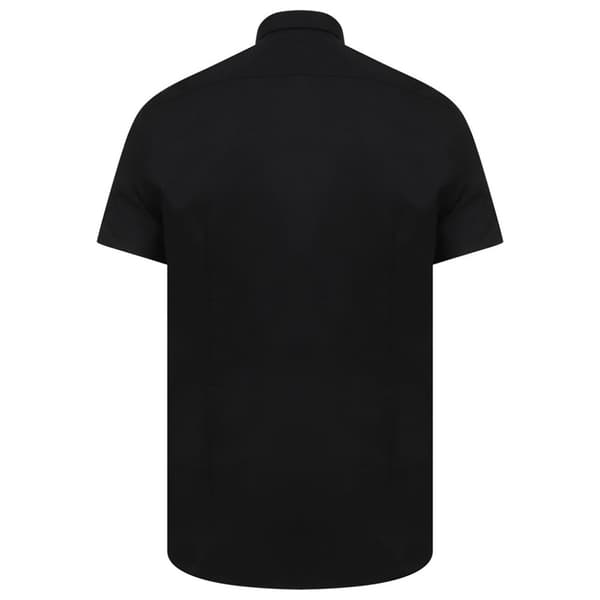 Henbury Mens Modern Short Sleeve Slim Fit Oxford Shirt