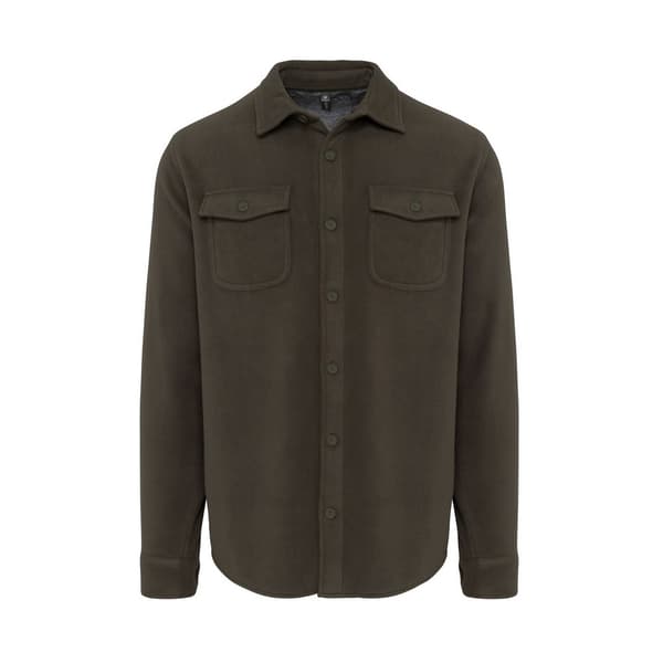 Kariban Sherpa-fodrad fleeceöverdragströja för män Dark Khaki/Storm Grey 2XL